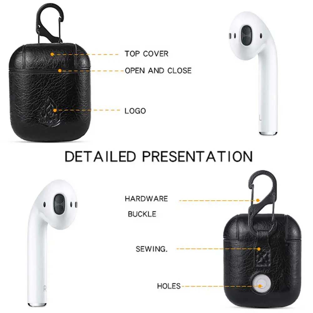 Earphone Cases Leather Cover for Apple Bluetooth Wireless Headphone | Электроника