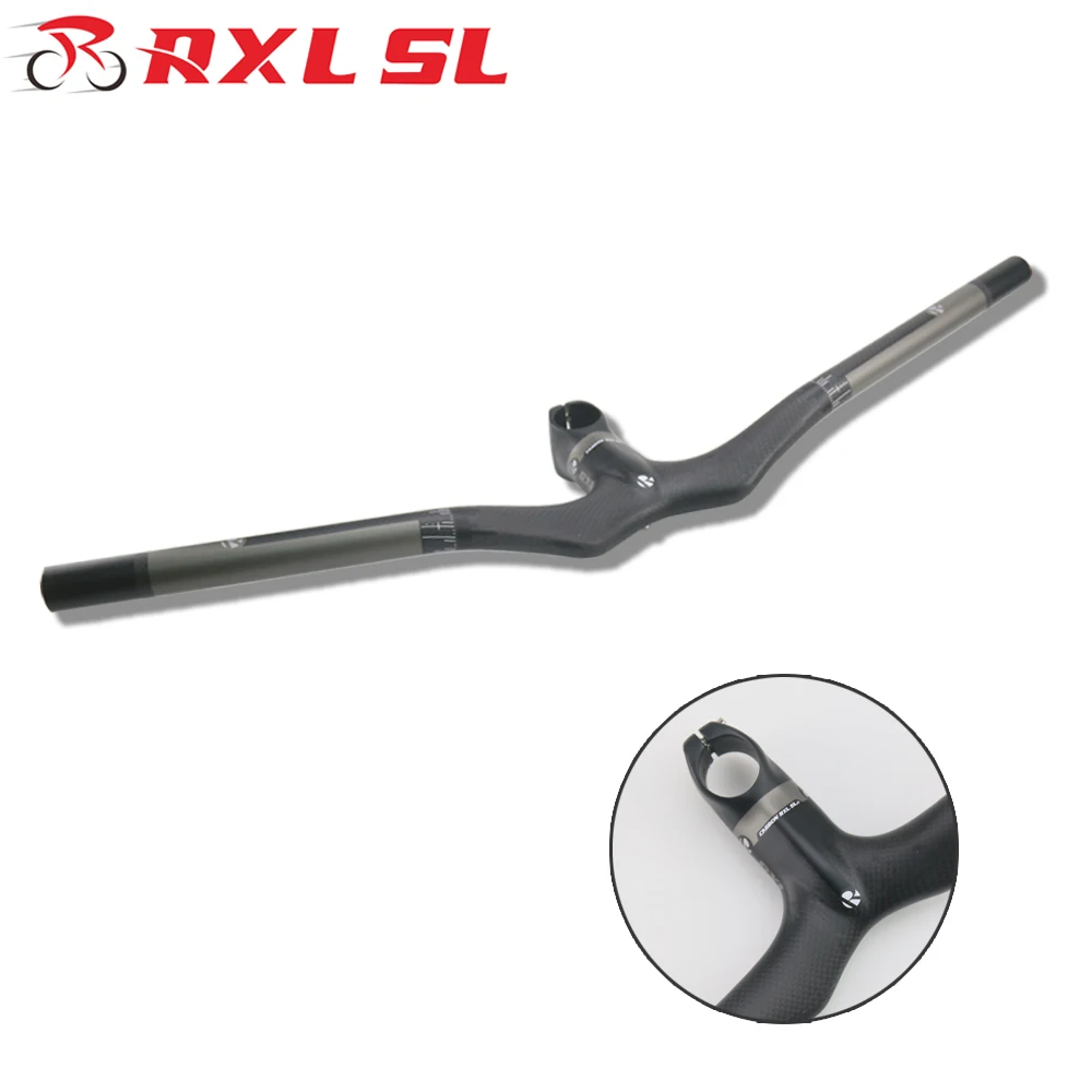 

RXL SL Bicycle MTB Handlebar Mountain Bike Integrated Riser Handlebars With Stem 680/700/720 Black 3K Matte Carbon Handle bars