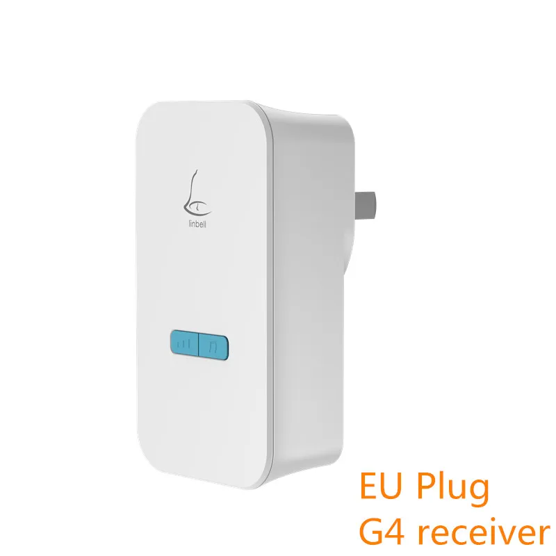 G4 EU Receiver only Аксессуары G4) Linbell Открытый водонепроницаемый беспроводной дверной звонок без батареи передатчик и приемник 36 mp3 Поддержка EU/US/UK штекер - Цвет: G4 EU Receiver only