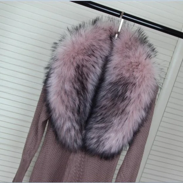Женская шаль из искусственного меха енота Blinger Новая розовая Зимняя парка с