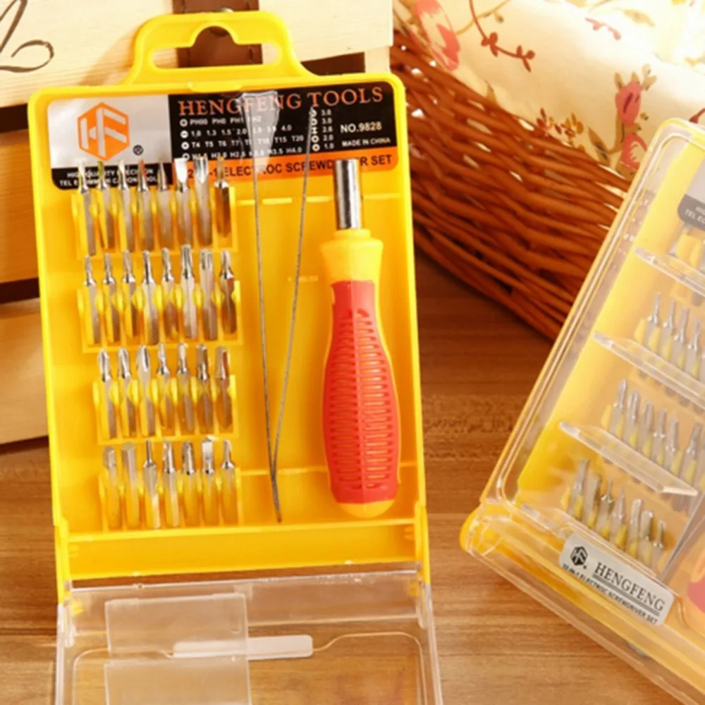 31-in-1 Magnetic Screwdriver Set Multifunction Bits for Cell Phone Watch Laptop Repair Tool Portable Hand | Инструменты