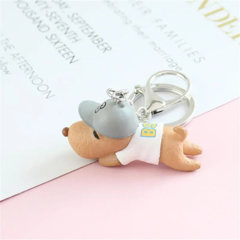 Cartoon Puppy Bell 3D Stereo Doll Keychain Pendant plush toys keychain ladies car bag Christmas birthday gift | Игрушки и хобби