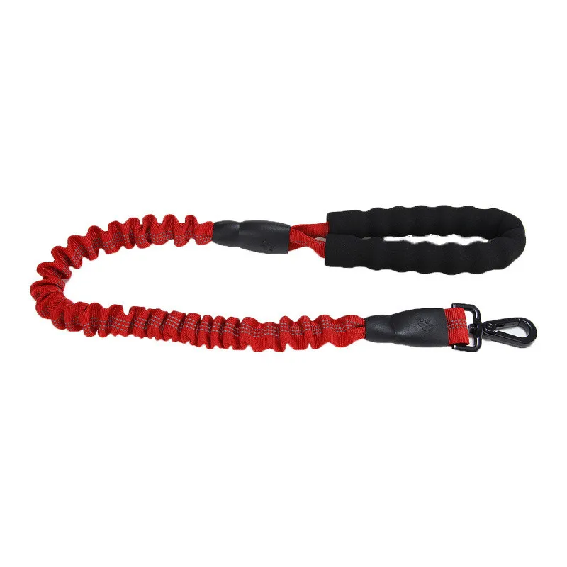 Красный Поводок для собак чрезвычайно прочный нескользящий RopeLeash для больших и средних собак амортизирующий-улучшенный контроль и тренировка банджи 23 JunT5 - Цвет: Красный