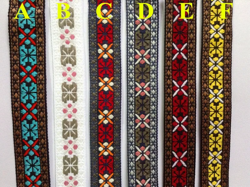 2 см Полиэстеровая вышитая лента с геометрическим рисунком LLT161022F|ribbon ribbon|geometric