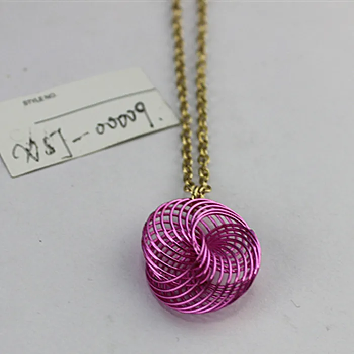 New fashion design manual compiled 2015 abstract pink pendant jewelry wholesale women sweater chain necklace Free Shipping | Украшения и