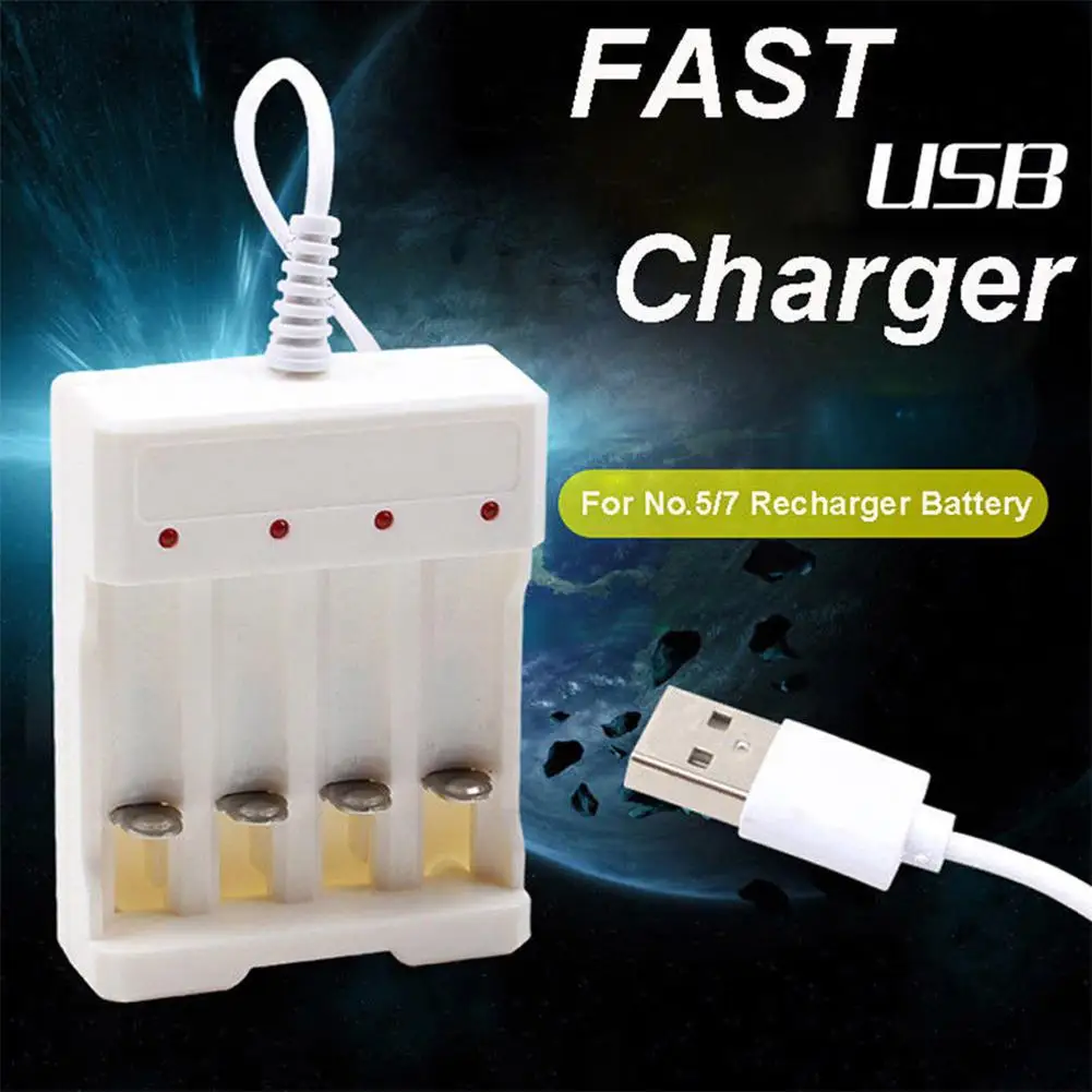 Yiwa DC5V 1A 1 2 V 4 слота AA/AAA зарядное устройство адаптер USB разъем Универсальное
