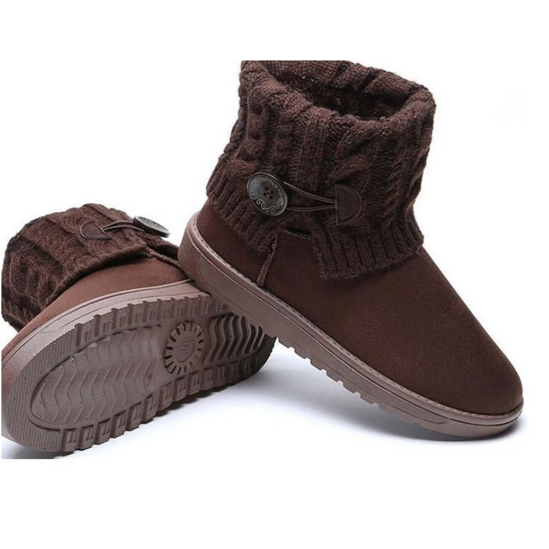 6 color Women Boots Warm Fur Cotton Winter Shoes High Quality Cozy Women's Soft Ankle Snow Flat Woman | Обувь