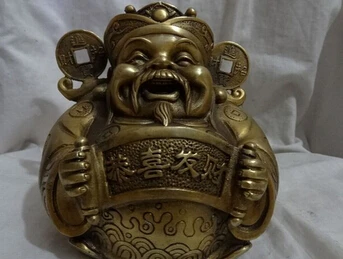 Медь Латунь КИТАЙСКИЙ ремесла декор Азии voge джоя чино riqueza feliz Маммоне динеро диос