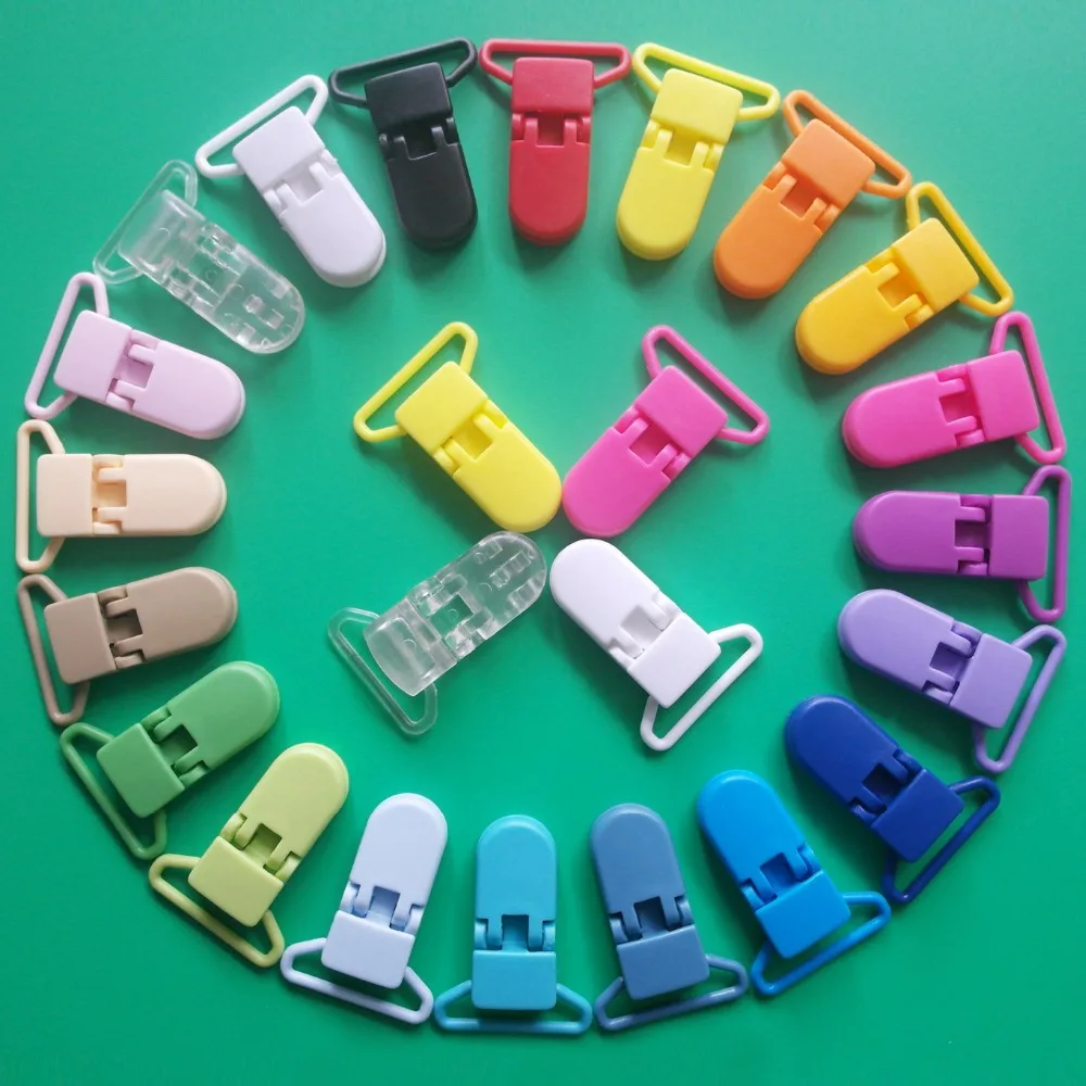 Пластиковые зажимы для соски пустышка 20 цветов 5 шт. 25 мм|suspender clips|plastic suspender