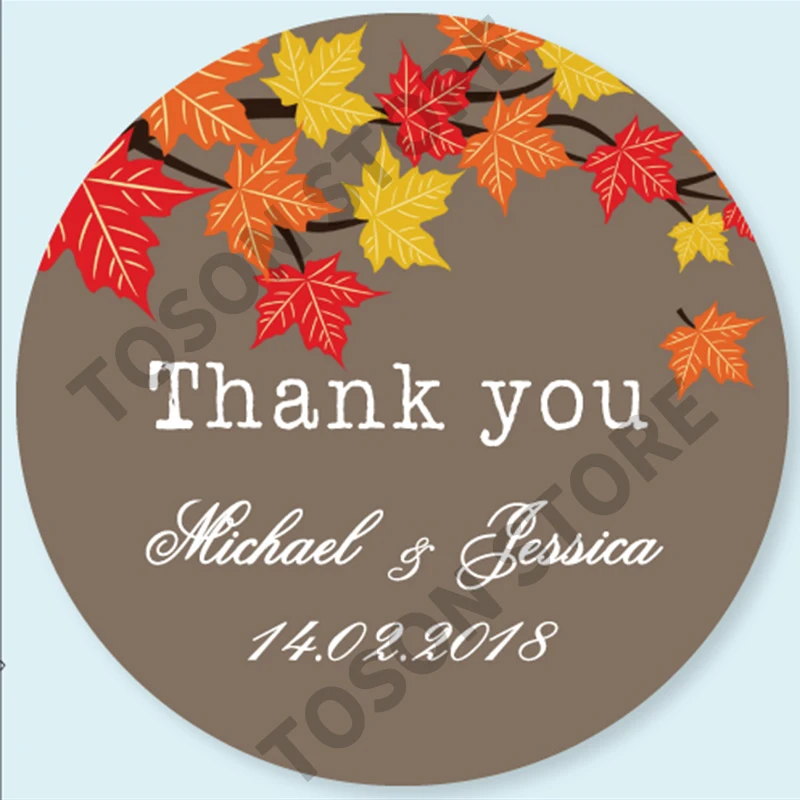 100, Silver laser Customized text logo, Wedding Stickers, Invitations Seals, Candy Favors Gift Boxes Labels, On White Adhesive