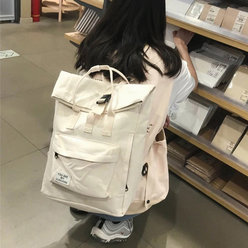 Модная хлопковая ткань для подростков Mochila, школьная сумка для девочек, женский рюкзак, черная школьная сумка, женский рюкзак для книг