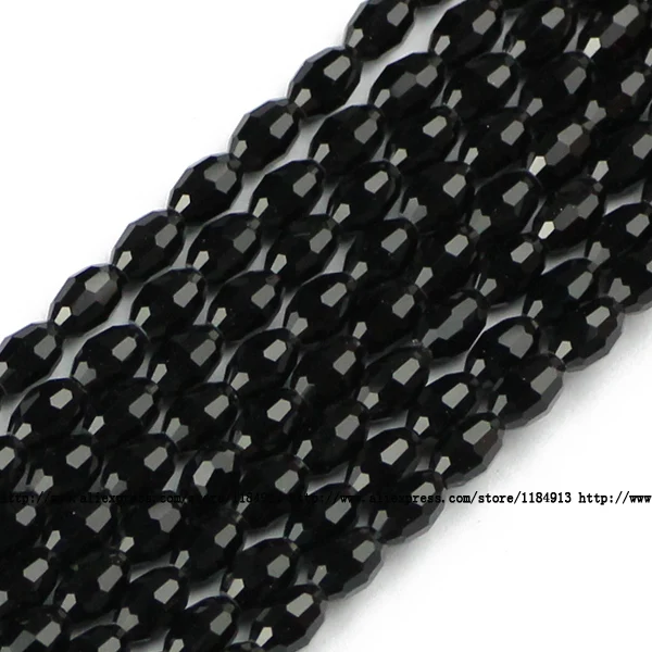 MZ416 Black JHNBY рисовые зерна Австрийские хрустальные бусины 100 шт Высокое качество 4*6 мм овальной формы свободные бусины браслет бижутерия ручной работы изготовление своими руками - Цвет: MZ416 Black