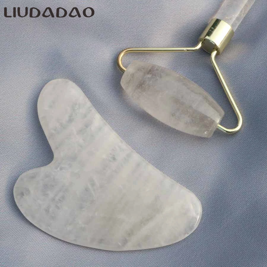 LIUDADAO Набор роликов для лица с прозрачными кристаллами набор гуаша натуральное