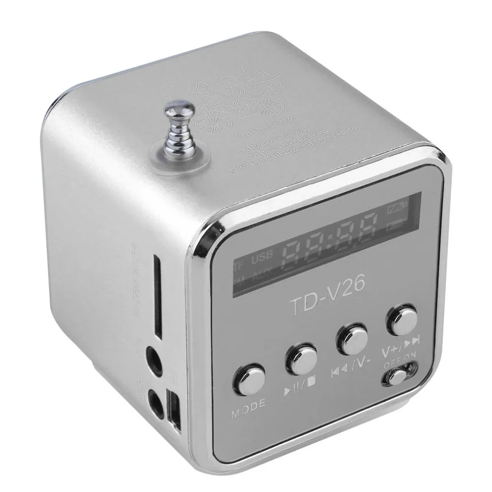 New 5 Color Mini Speaker Radio FM Receiver Digital LCD Sound Music Stereo Loudspeaker Micro SD/TF for Phone Laptop MP3 MP4 | Автомобили и