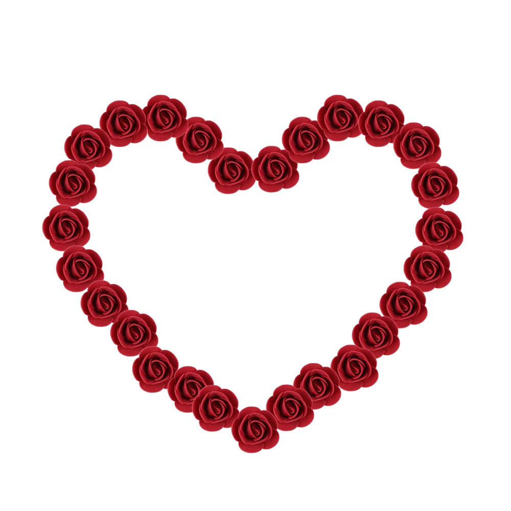 100Pcs Redwine Rose 200 мм свадебное украшение из пенопласта медведь Моделирование из пенополистирола пенопласт медведь/кролик/собака/роза/шары для DIY вечерние украшения подарки - Цвет: 100Pcs Redwine Rose