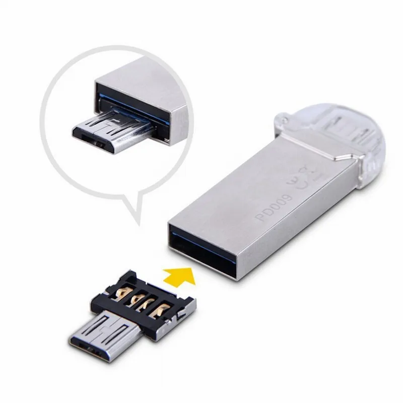 2 шт. Portefeuille Micro USB OTG для флэш накопителя Android смартфон планшет Samsung Galaxy S6 edge S7 S3 S4 S2