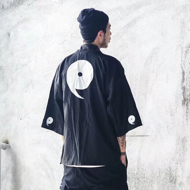 Aelfric Eden Male Kimono Cardigan Jackets Men Three Quarter Thin Jacket Breathable Suncreen Summer Swag Casual Streetwear YB03 | Мужская