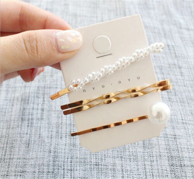 Женские аксессуары для волос жемчужные золотые заколки женщин шпилька