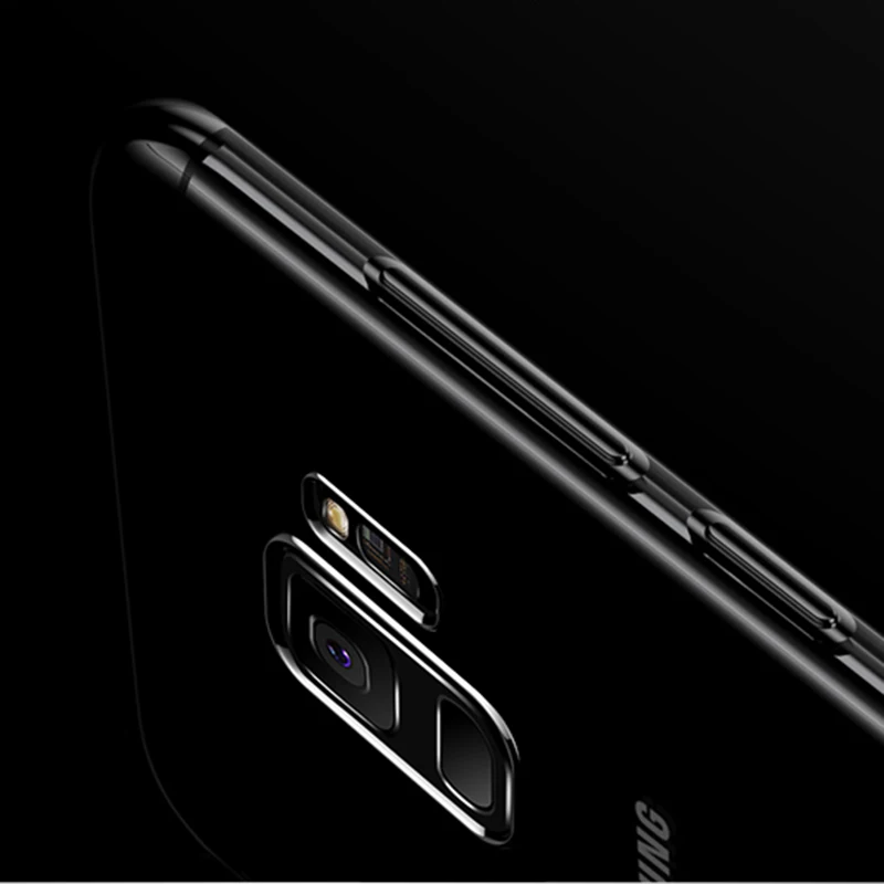 Luxury Plating Soft Clear Gel Silicone Cases For Samsung Galaxy A3/A5/A7 2017 Transparent Back Cover A8 Plus 2018 |
