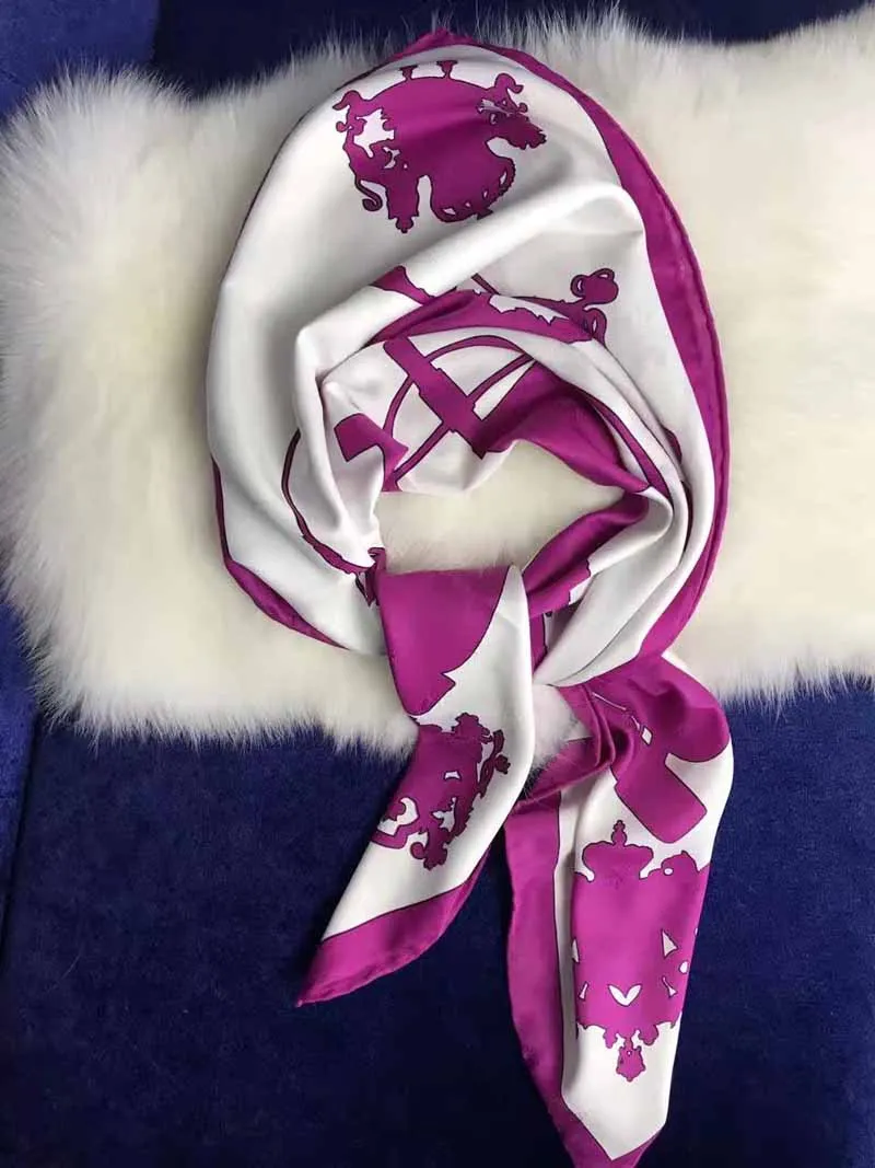 Роскошный бренд MAGNOLIA Foulard Femme маленький квадратный шелковый атласный шейный