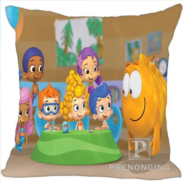 На заказ Наволочка Bubble Guppies квадратный Подушка на молнии Обложка распечатать ваши фотографии 20x20 см, 35x35 см(одна сторона) 180117#88 - Цвет: Pillowcases
