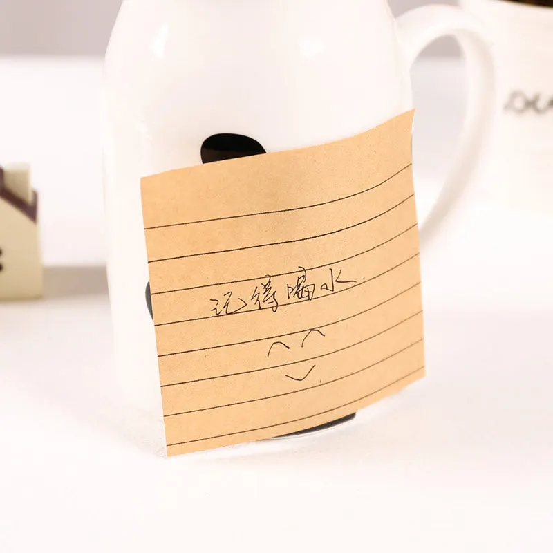 DELVTCH Kraft paper Self Adhesive Memo Pad Sticky Notes DIY Sticker Paper Marker Planners Convenient paste Notepad Office school |