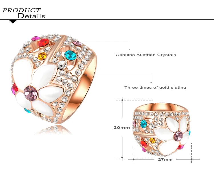 LZESHINE Марка романтичные ювелирные изделия розового золота Цвет Цепочки и