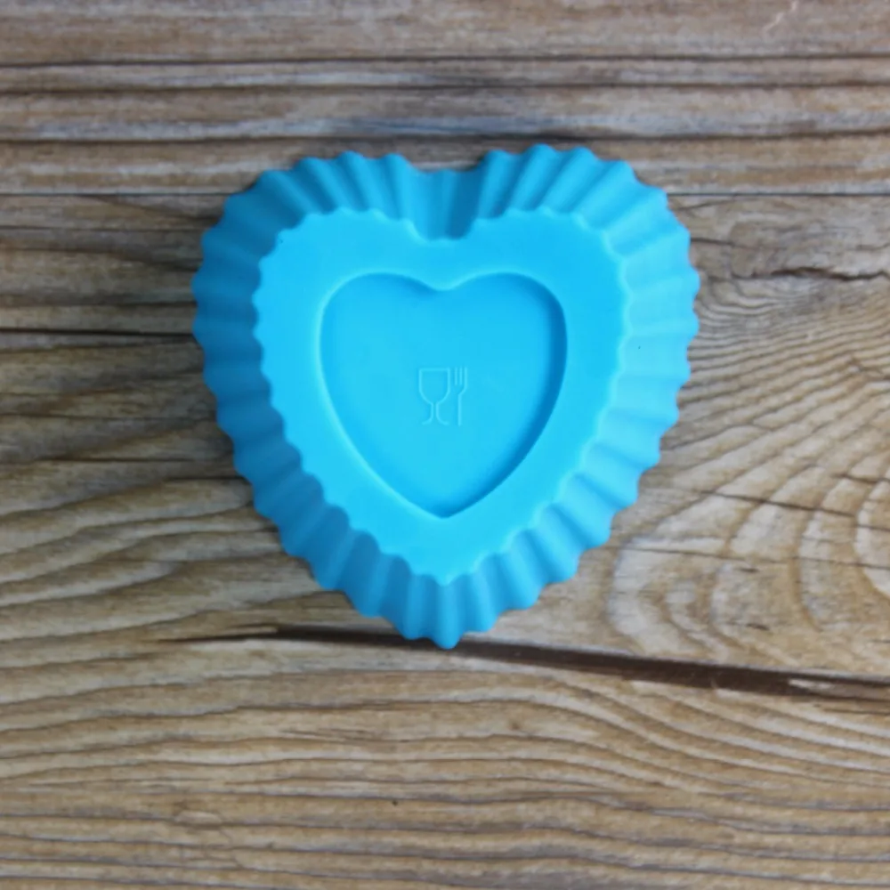12 шт./набор силиконовые формы в форме сердца для Маффин кекса|cup cake liners|silicone muffincake