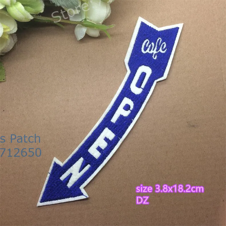 Free Shipping 10 pcs New arrival Direction Sign Note Flash Embroidered patches iron on badge Motif Applique fabric accessory | Дом и сад