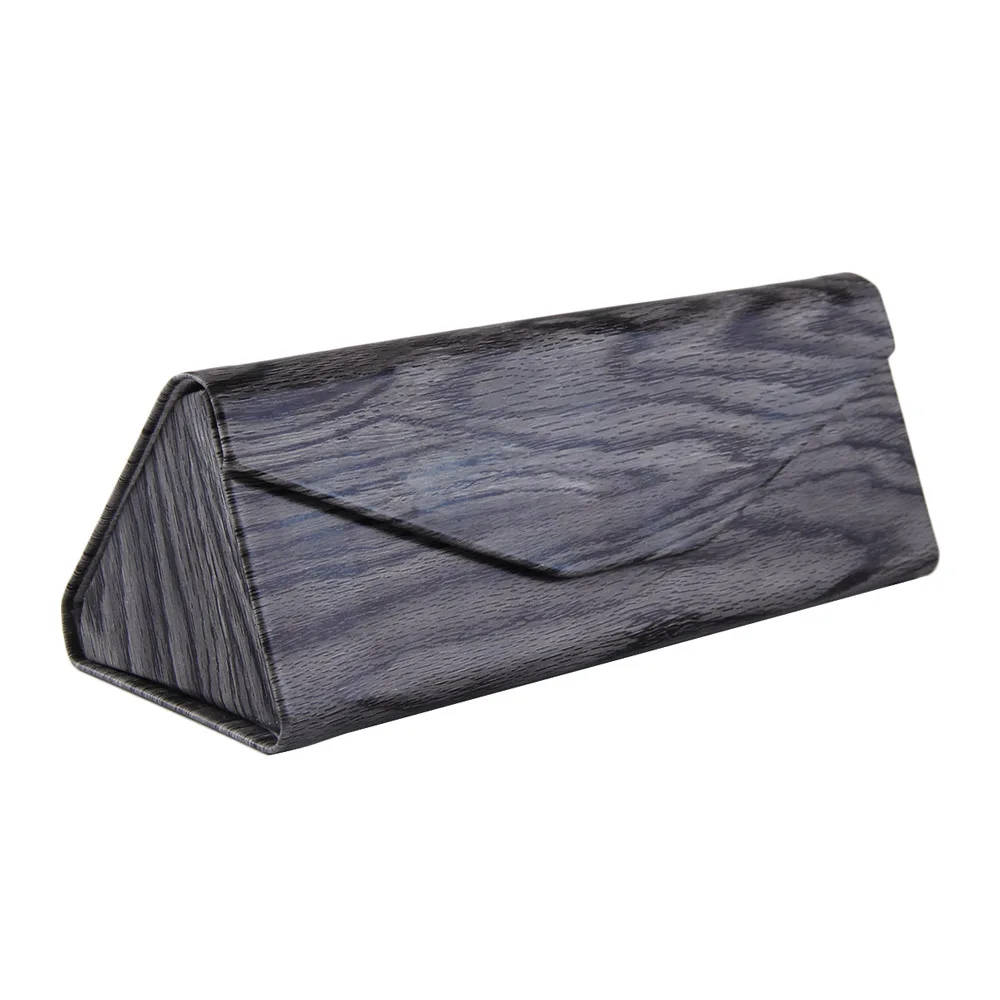 Dark Grey CONCHEN Модный высококачественный роскошный треугольный Складной футляр для солнцезащитных очков ручной работы Чехол для очков бренд - Цвет: Dark Grey