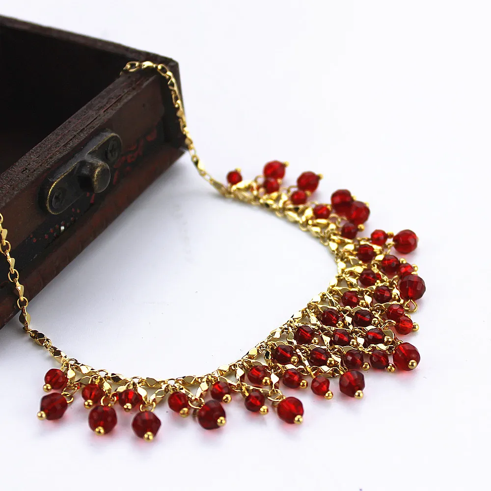 Бесплатная доставка модные новые красные акриловые MS вечерние ожерелья |