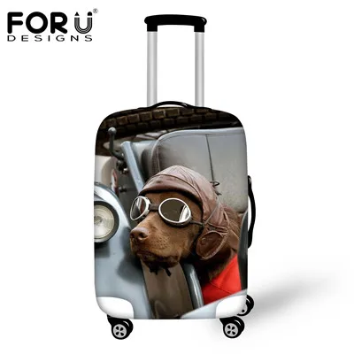 W814 FORUDESIGNS/милый 3D Чемодан для путешествий с собакой, защитные чехлы с принтами животных, водонепроницаемый чехол для чемодана с защитой от пыли, чехлы для 18-30 дюймов - Цвет: W814