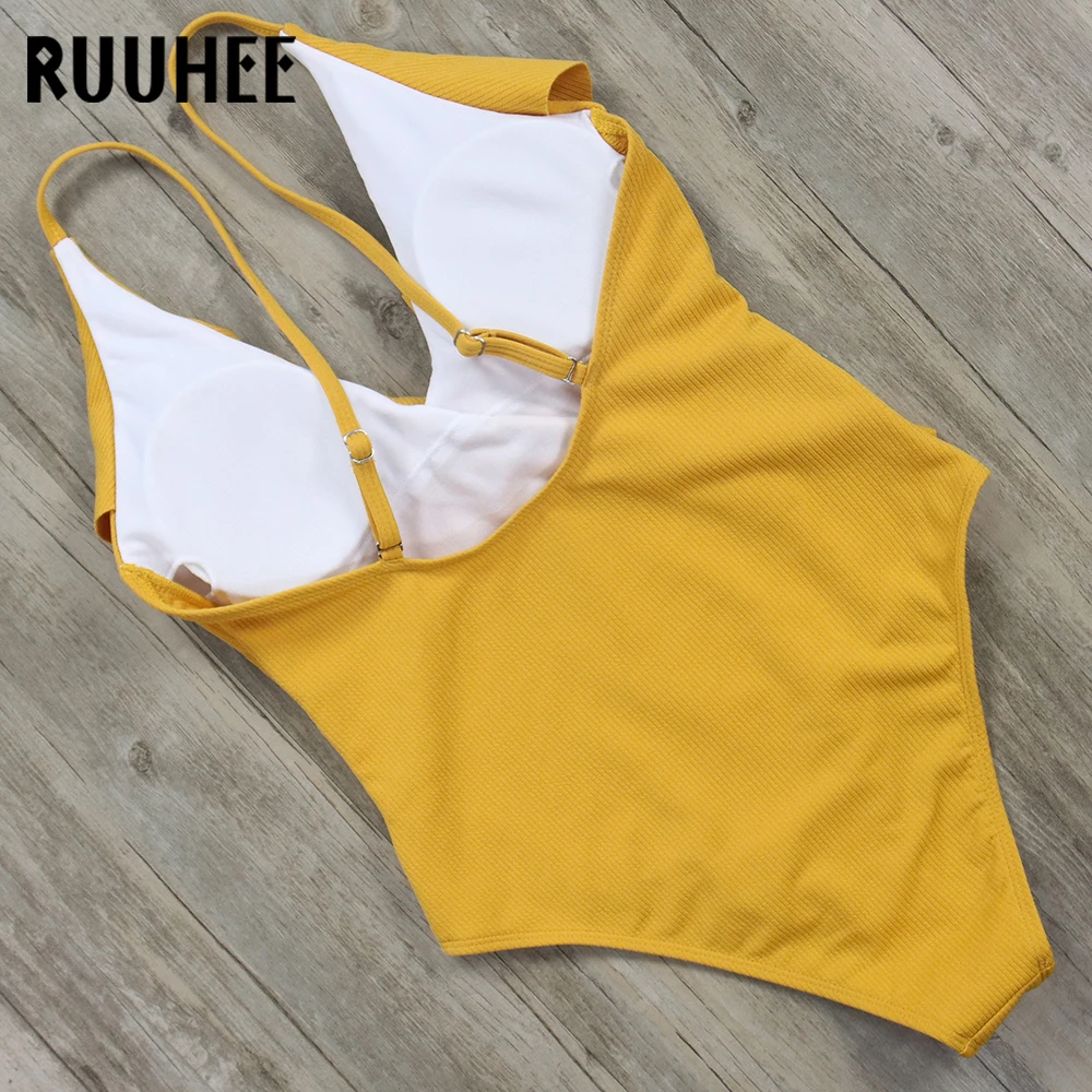 RUUHEE, сдельный купальник, купальный костюм, для женщин,, купальный костюм, винтажный, пляжный, пуш-ап, бандаж, купальник, монокини