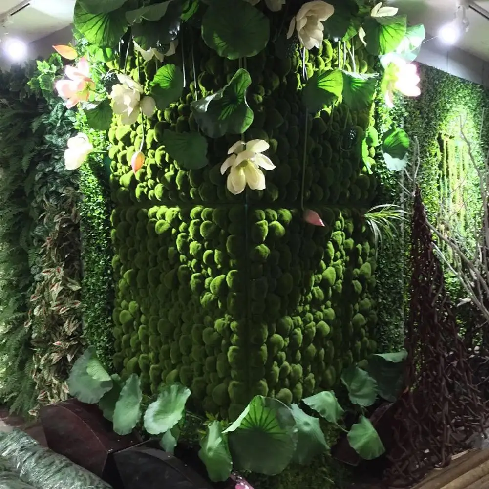 Камень Форма симулятор мха коврики Крытый нескользящий зеленый искусственный