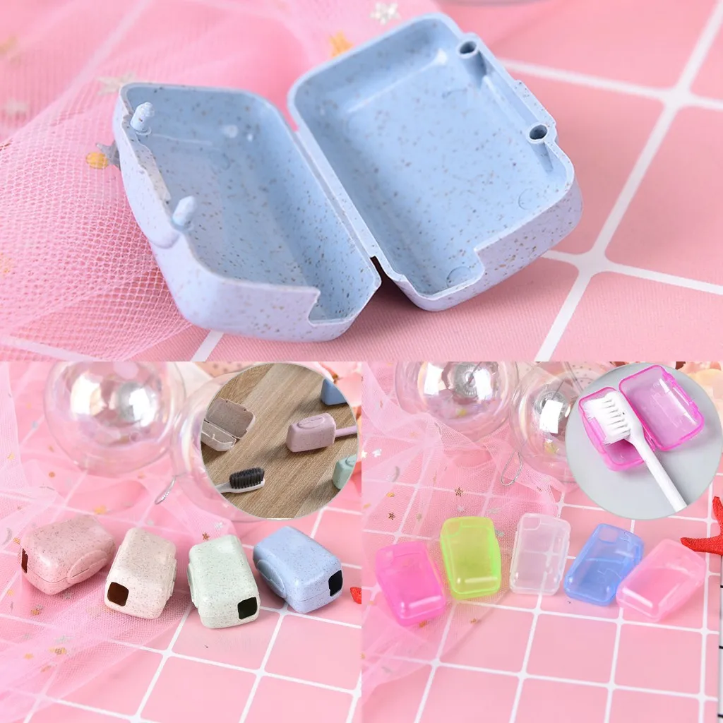 5 шт. пластиковая портативная зубная щетка головной убор походная для