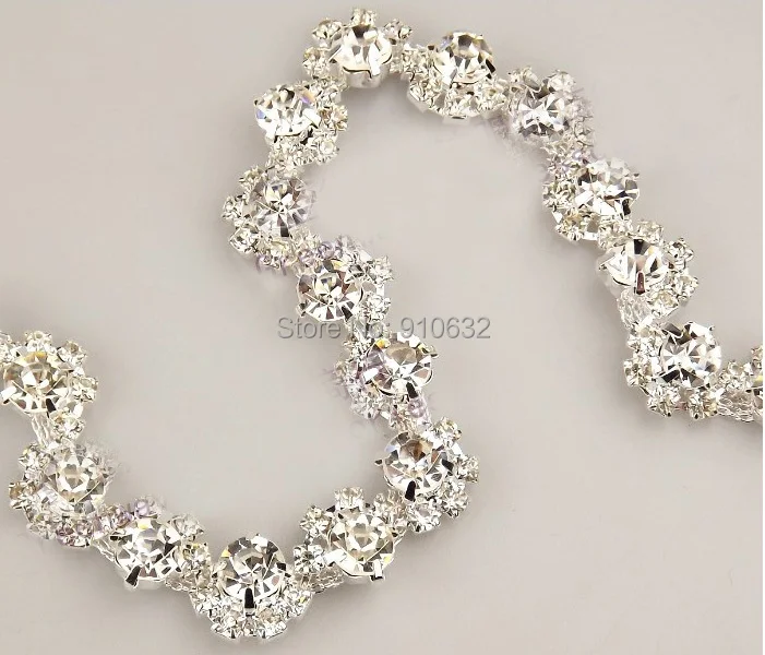 1 ярд 13 мм ширина полностью А класс прозрачные кристаллы горного хрусталя