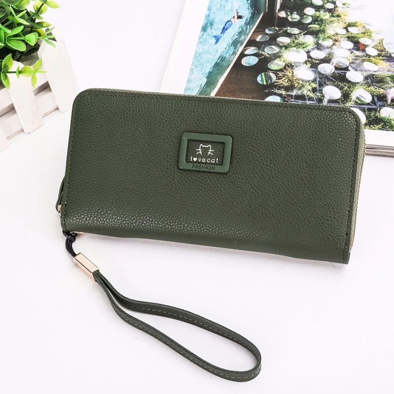 Женская сумочка 8 шт./лот Длинный кошелек из искусственной кожи кожаный держатель