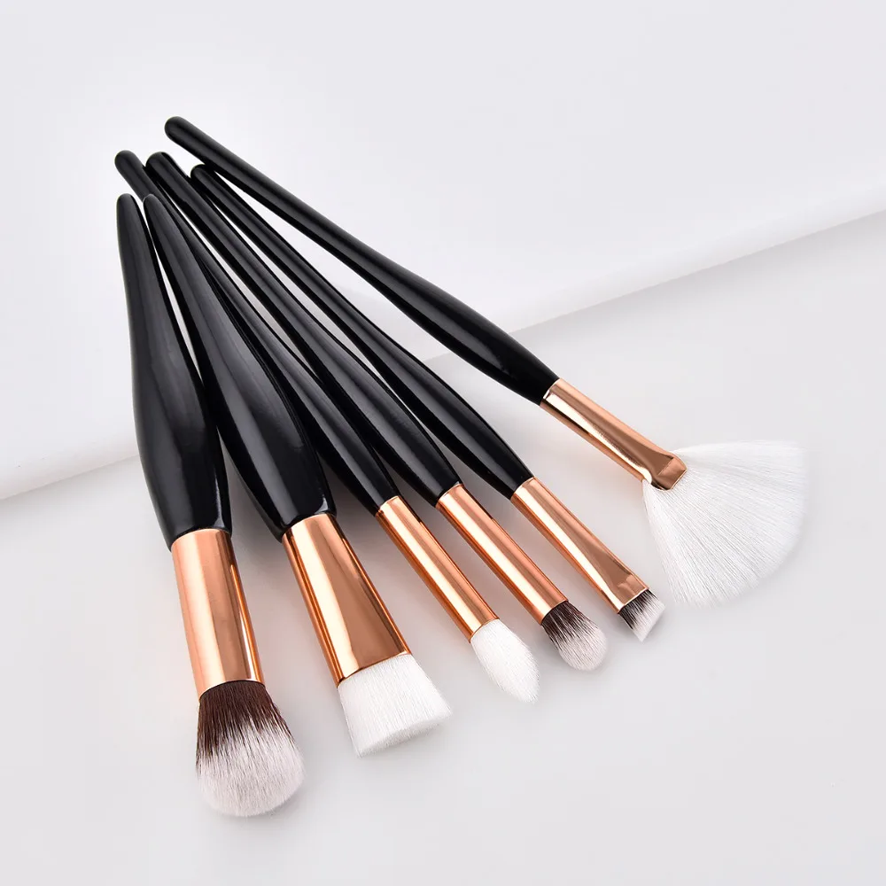 Набор профессиональных кистей для макияжа 6 шт. искусственная пудра основа тени