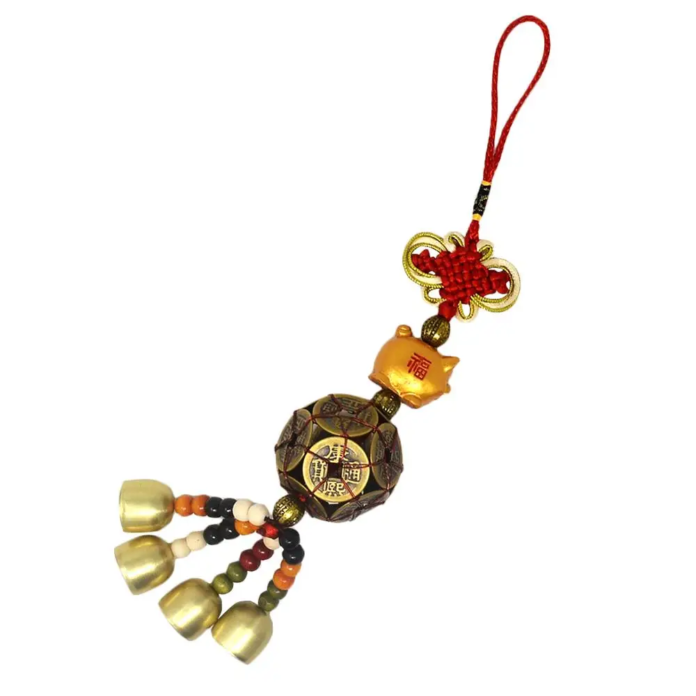 Фэн шуй мяч монета золотая свинья Висячие китайские колокольчики домашний
