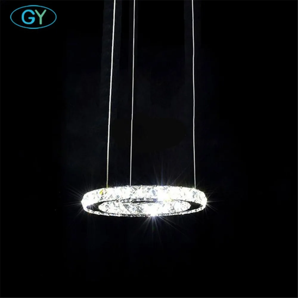 Светодиодные хрустальные подвесные светильники 9 Вт диаметр 20 см 6000 К