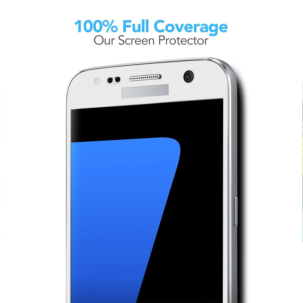 Опции Премиум изогнутое закаленное стекло для защиты экрана чехол Samsung S7 S6 S5 S8 A3 5 7