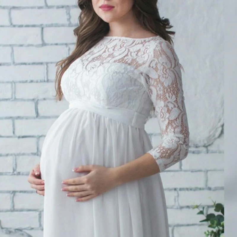 SMDPPWDBB кружевные платья для беременных плюс размер платье шифоновое реквизит