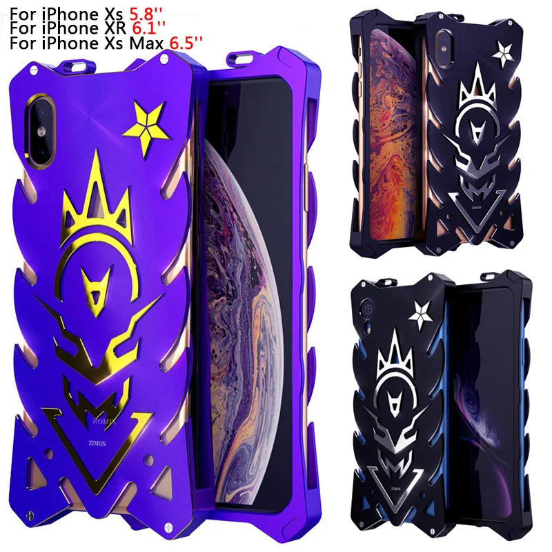 Zimon для iPhone XS Xs Max чехол телефона роскошный сверхпрочный бронированный