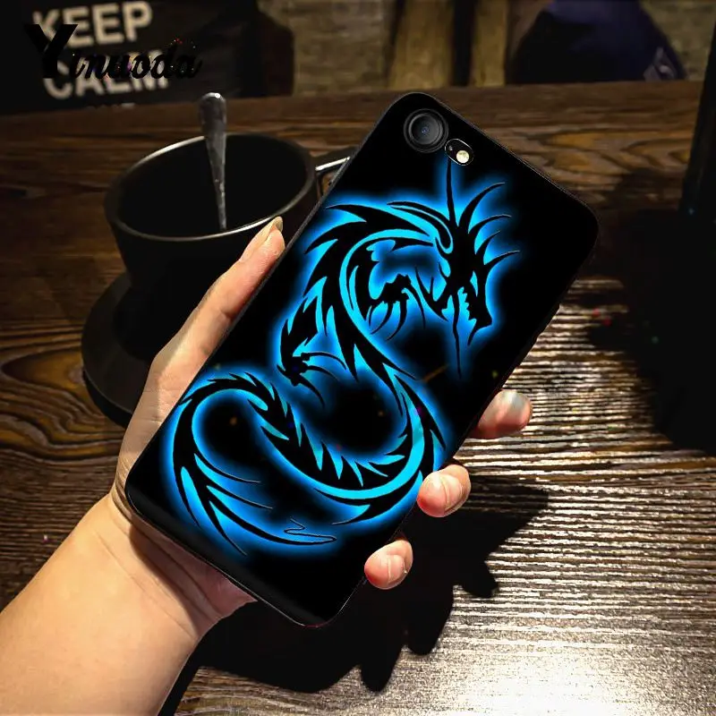 2 Yinuoda для iphone 7 6 X Чехол Китайский Зодиак Дракон Coque Shell DIY красочный чехол для телефона для iphone 7X6 6S 8 Plus X 5 5S SE - Цвет: 2