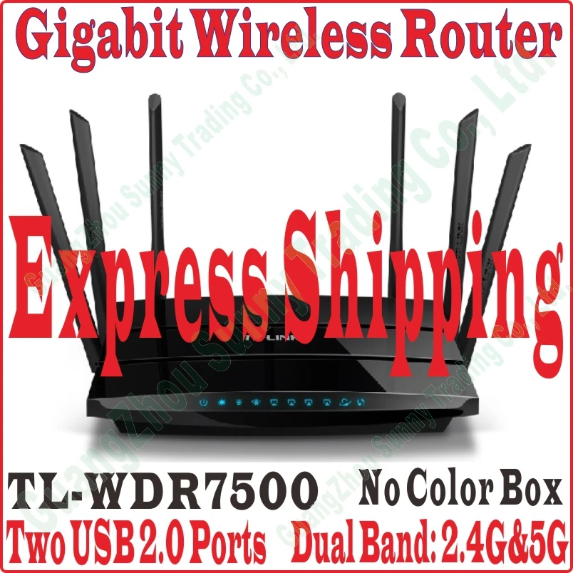 Быстрая доставка 6 антенн Стандартный беспроводной маршрутизатор 802.11AC 1750 Мбит/с