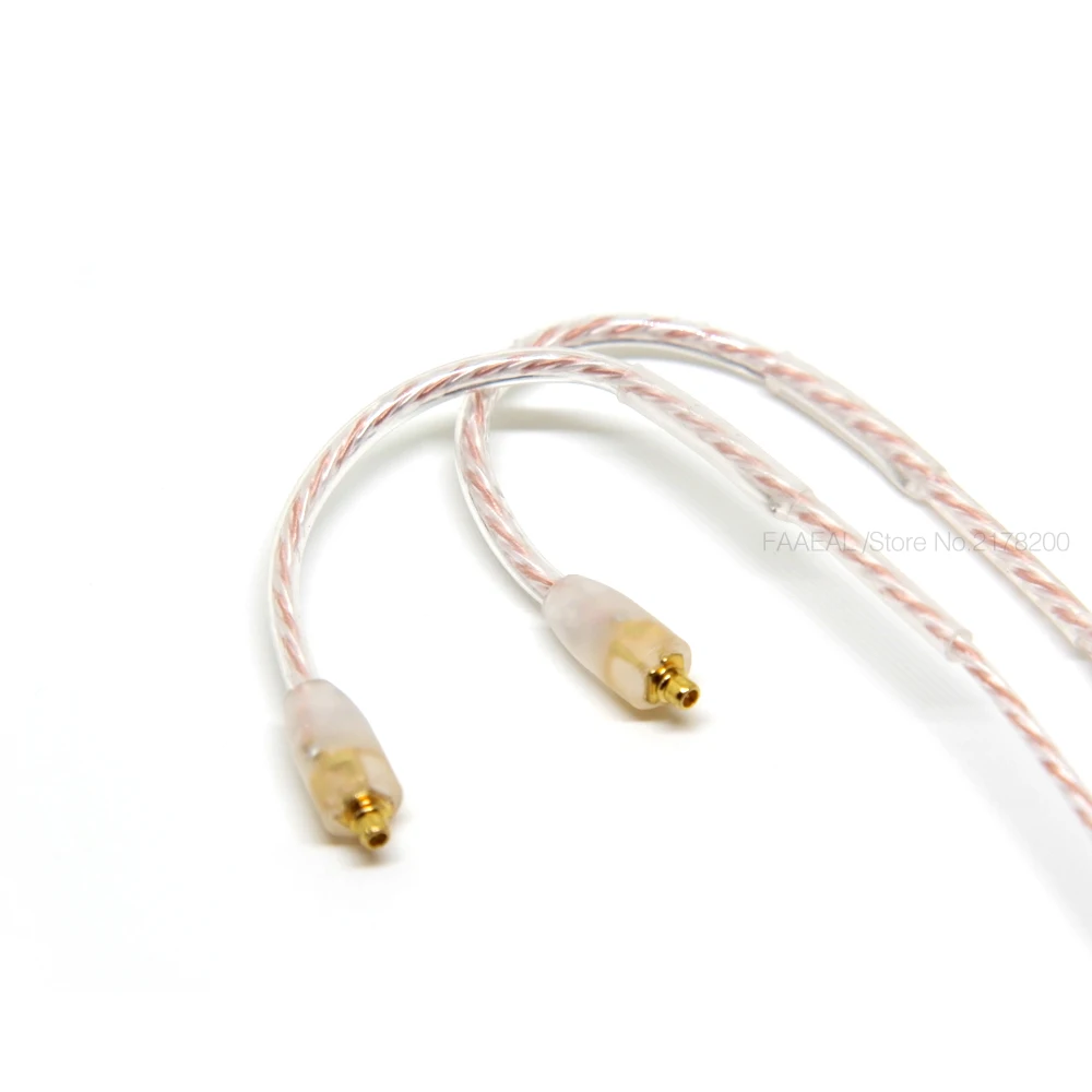FAAEAL новейший ручной работы Серебряный медный смешанный кабель для наушников для Shure SE215 SE535 SE846 UE900 DQSM KINERA BD005 с MMCX