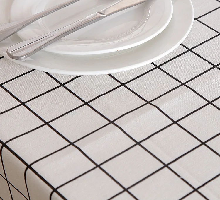 2018 клетчатая решетчатая скатерть для праздничного стола из окрашенной пряжи