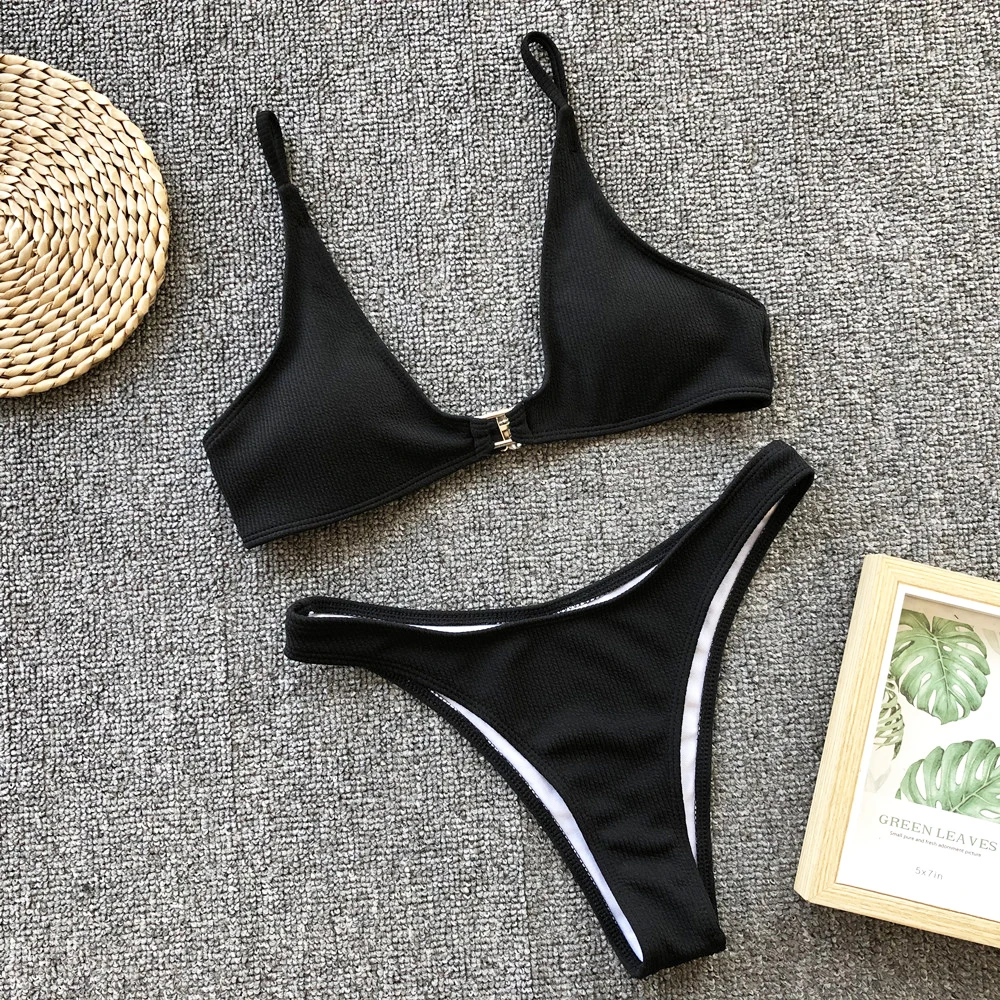 

ZMTREE Sexy Micro Bikini Snake Print Swimsuit Women High Leg Bathing Suit Metal Ring Thong Biquini Set Brazilian Swimwear 2019