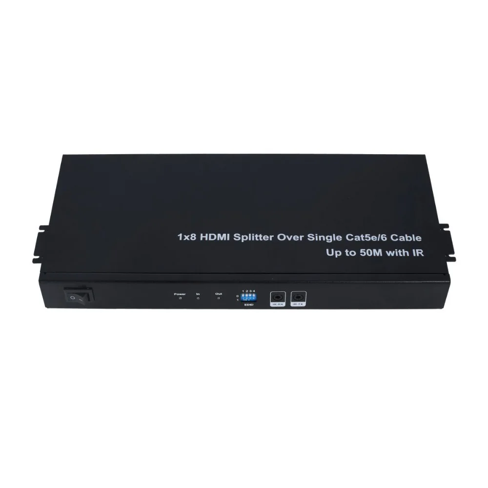 PUZHIJIE PZJ-SPE108 1X8 HDMI сплиттер поддерживает 1080 P 50 M Looping out 3D с 8 приемниками через Cat6/7 кабель для HDTV