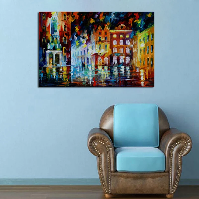 Картина маслом на холсте с ножом Высококачественная картина ручной работы